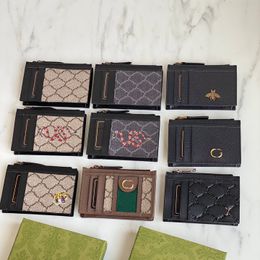 10A حامل بطاقة Men Men Cash Wallets Zipper Coin محافظ حاملي البطاقات الفاخرة Mini Wallet Travel Clutch مع فتحة بطاقة Snake Printing Vintage With Box