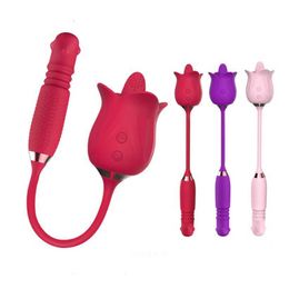 Female sex toys electric masturbation tongue licking egg jumping massage stick retractable rotating ball vibrator adult products 231129