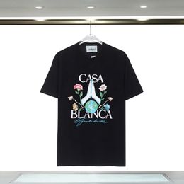 Casa Blanca Men T Shirts Designer T Shirt Fashion Men Casual Casablanc Shirt Man Clothing Street T-Shirts Tennis Club Shorts Sleeve Clothes Luxury Shirt S-2Xl 827