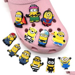 Cartoon Accessories Charms Wholesale Childhood Memories Comic Super Hero Funny Gift Shoe Pvc Decoration Buckle Soft Rubber Clog Fast Dhs7W