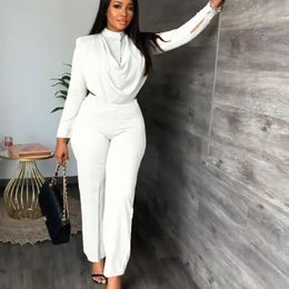 Elegant Fall Two Piece Sets Women Outfits Crop Top Office Lady Suits Plus Size Clothing 2 Piece Loungewear for Women 240125