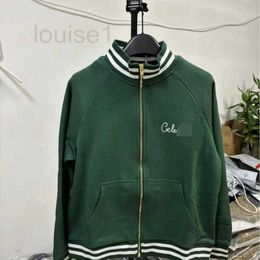 Men's Jackets Designer Brand New Women's Clothing 23 Early Autumn Baseball Jacket Loose Fit Dark Green Minimalist Style 1UEA