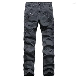 Men's Jeans Overalls 2024 Cotton Plus Size European And American Foreign Trade Multi-bag Straight Trousers Mountaineering Sports P