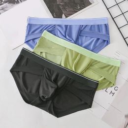 Underpants Stretchy Men Briefs Breathable 3d Pouch Men's Bikini Underwear Soft Sheer Comfort Quick Drying Triangle For Summer