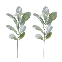 Decorative Flowers Realistic Artificial Stachys Baicalensis Leaf For Home Decoration Wedding 2pcs Ins Wind
