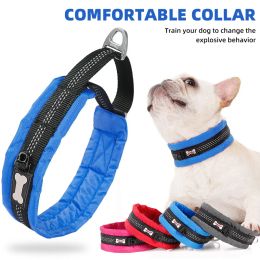 Collars Pet Dog Collar Reflective Martingale Dogs Training Collar Soft Padded Nylon Adjustable For Small Large Dog Accessories