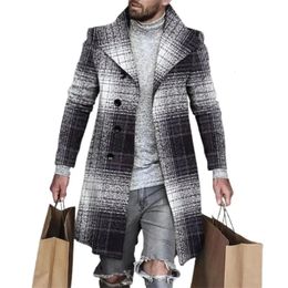 Casual Men Coat Winter 6 Colors Men Coats Winter Formal Mens Trench Coat Jacket Plus Size S3Xl Outdoor 240118