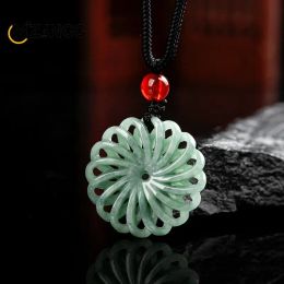 Pendants Natural A Cargo Jadeite Kaleidoscope Pendant Ice Jade Pendant Transfer Wheel Men's and Women's Necklaces Jade Pendant