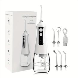 300ml Portable Water Flosser for Teeth - 3 Modes, 5 Jets, IPX6 Waterproof, USB Rechargeable - Ideal for Travel and Cordless Use