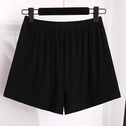 Women's Shorts 2pcs Plus Size 6XL 170KG Summer Safety For Women Modal Boyshorts Panties Female High Elasticity Black White