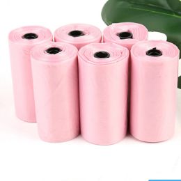 Carrier 20 Rolls 300 Pcs Pet Garbage Bag Pink Biodegradable Clean up Fecal bags Dog Garbage Bags Outdoor Toilet Pick Up Bag Pet Supplies