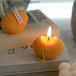 Candles Cute candles shell scallop scented candle Desktop Decoration ornaments modern home decoration ins photo props gift candles Q240127