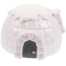 Garden Decorations Igloo Ornaments Ice House Decor Picture Decoration Figurine Figures Christmas Figurines Model Po