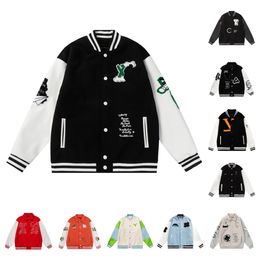 New Style Mens Jacket Designer Jacke Coat Louiseity Womens Jackets High Quality Embroiderd Baseball Coat Fashion Coats Loose Tops Letter Pattern Couples Clothing