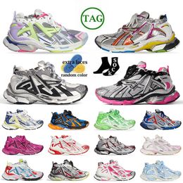Wholesale Designer Casual Shoes Track Runners 7.0 Platform Womens Mens Luxury Vintage Runner 7 Black White Pink Foam Mesh Nylon Top OG Trainers Sneakers Brand