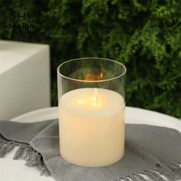 Candles Flameless Candles Battery Operated Flickering Candles with 6-Hour Timer Feature Real Wax Moving Candle for Home Q240127