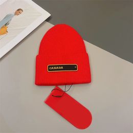 Designer CANADA Beanie Solid Emblem Tok Hat Woollen Hat Letter Bonnet For Men Women Couples Fashion Hat Winter Baseball Cap 6 Colour