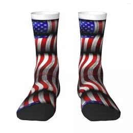 Men's Socks America Flag Special Effects Geometric Abstraction American Men Women Outdoor Novelty