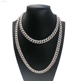 925 Silver Hip Hop Cuban Chain Necklace High Quality Full Diamond Cuban Link Chain Necklace Moissanite Bracelet Necklace