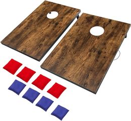 Outdoor Game-Includes 6 MDF Wood Boards 35.4x23.6 Inch,8 12 Ounce Corn Hole Bean Bag Cornhole Set.