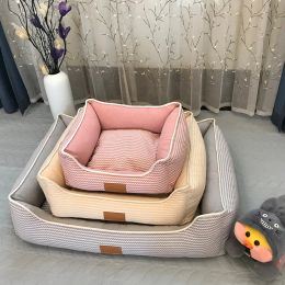 Mats Soft Pet Linen Kennel Cat Dog House Bed Puppy Detachable Mat Winter Warm Dog Nest Sofa Dog Cushion Sleeping Bag Pet Supplies