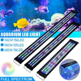 Lightings 20/30/40W Aquarium LED Bar Light Waterproof Fish Tank Light 60116CM Underwater Lamp Aquariums Decor Lighting AC100240V AU Plug