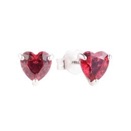 Earrings 2023 Valentine's Red Heart Stud Earrings Gift Sterling Silver Jewelry Earrings For Woman Party Jewelry Making Girlfriend