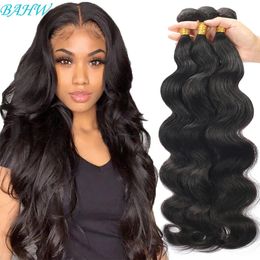 12A Brazilian Body Wave Hair Bundles 1234 pcs Natural Color 100% Virgin Human Hair Weave Wholesale Price For Black Women 240118