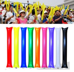 Uppblåsbara åskpinnar Bam Bam Noisemakers Cheerleading Plastic Clap Hands Cheering Sticks Basketball Football Party Sport Team Spirit Anpassad logotyp W0184