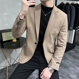 Men's Suits 2024 Brand Mens Casual Blazers Autumn Spring Fashion Slim Suit Jacket Men Blazer Masculino Clothing Vetement Homme Plus Size 4XL