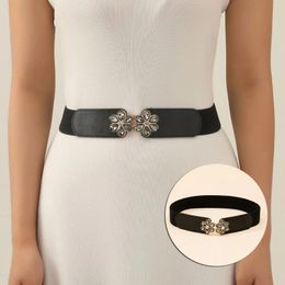 Belts Luxury Belt Ladies Fashion Comfort Buckle Decorative Elastic Versatile Wide Waist For Plus Size Women Dresses