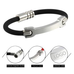 Bracelets Sports Magnetic Titanium Health Energy Bracelet Weakened Body Static Electricity