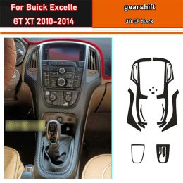 Car Interior Sticker Gear Box Protective Film For Buick Excelle GT XT 2010-2014 Car Gear Panel Sticker Carbon Fibre Black