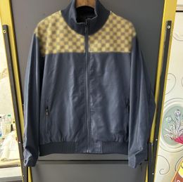spring autumn luxury jackets for men zip up Slim Fit jeans Spliced baseball jacket designer Men's coat