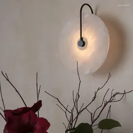 Wall Lamp Industrial Fengyun Stone Minimal Round Living Room TV Background Bedroom Bedside Walkway Porch Sun Table
