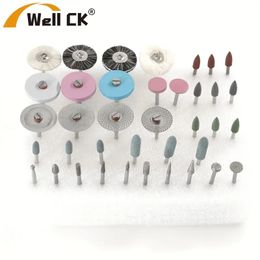 38pcs/Box WELLCK Dental Lab Polishing Kit Ceramic Porcelain Grinding Dentist Tool