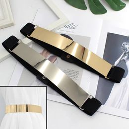 Belts Cool Waistbelts Woman Gold Silver Brand Belt Classy Elastic Ceinture Waistbands Femme Women Metal Ladies Dress Waist