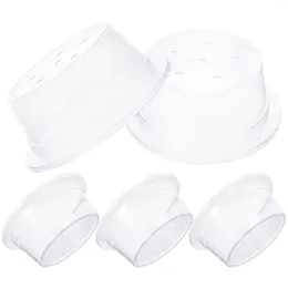 Plates 5 Pcs Creative Rotating Sushi Plate Cover Dome For Cake Tray Home Desserts Protection Cap Plastic Snack Decorative Foods