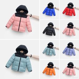 Boys Girls Down Coat 2024 NEW Filled Puffer Jacket Hooded Parka Jackets Black Royal Blue Pink Yellow Body Warmer Retro 700 Outer Coat Kid Children Size AGE 5-15