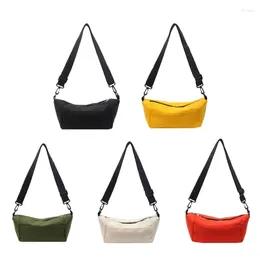 Evening Bags Lightweight Canvas Shoulder Bag Women Men Simple Casual Solid Color Crossbody Large Capacity Adjustable Messenger Handbag