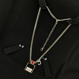 Design Letter Necklace Charm Pendant Chain Necklaces Fashion Neckalce For Woman Couple Diamond Necklace Wedding Gift Jewellery