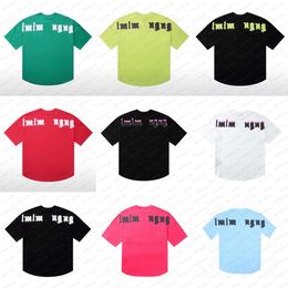 High quality T-shirt Summer Fashion Men's and Women's Designer T-shirt Long sleeved Top Palm Letter Cotton T-shirt Clothing Polos Short sleeved Clothing