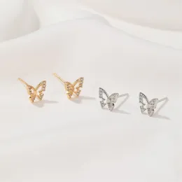 Stud Earrings Fashion Butterfly Statement Glass Setting Earing Women Girls Gift