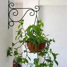 Hooks Wall Hanging Flowerpot Bracket Iron Flower Stand Wind Chime Lamp Balcony Home Decoration Plants Pots Rack