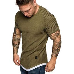 Men's T-Shirts Summer Streetwear Mens Clothing M-3XL Casual Short Sleeve T Shirt Men Slim Fit Solid Shirts Tops Tee Homm Fashion trend new