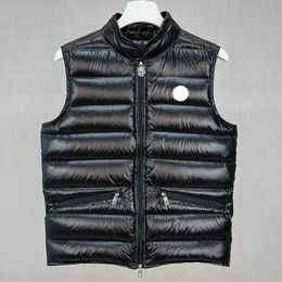 Men's Vests Designer Mens Hooded Down Vests Jackets Flocking Badge Jacket Vest Outerwear