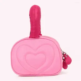 Cosmetic Bags Women Heart Quilt Bag Colour Clash Quilted Storage Purse Letter Printed With Zipper For Female Girls Daily Use