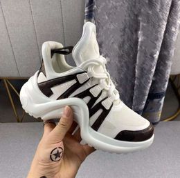 24ess Designer Archlight Sneakers Runway Dress Shoes Lace Up White Trainer Chunky Trainers Leather louisely Purse Crossbody viutonly Trendy shoes 225