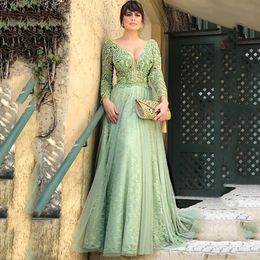 Modern Mother of the Bride Groom Dress 2024 Floor Length Tulle with lace Appliques Vestido De Festa Wedding Guest Gown Vestido Fiesta Boda Invitada