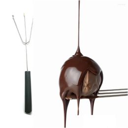 Forks 6Pcs/Set Home Diy Bakeware Stainless Steel Chocolate Fork Fondant Pralines Pen Irregar Dip Accessories Cake Decoration Drop Del Dhk2Z